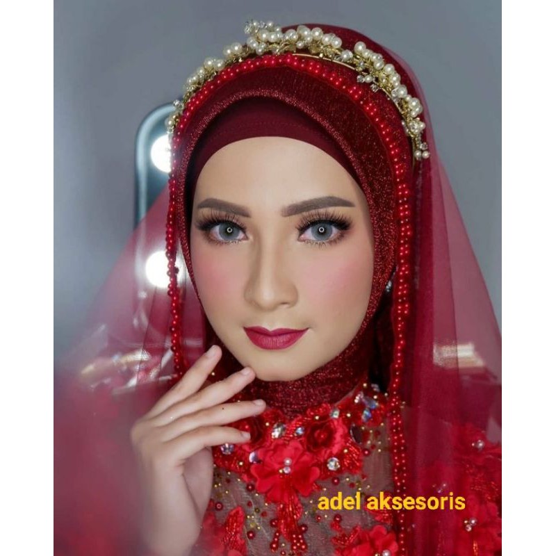 Selayer Peil Mutiara#Hijab Pengantin#Jilbab Pengantin-2