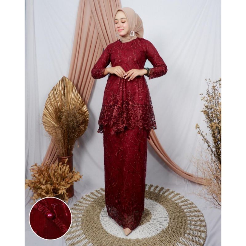 SETELAN KEBAYA TULLE/KEBAYA WISUDA/KEBAYA TUNANGAN