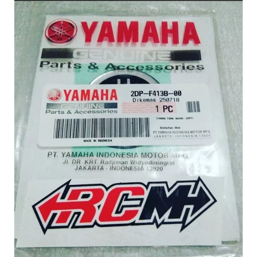 TUNING FORK MARK STICKER EMBLEM LOGO GARPUTALA YAMAHA NMAX ORIGINAL YAMAHA ASLI 2DP-F413B-00