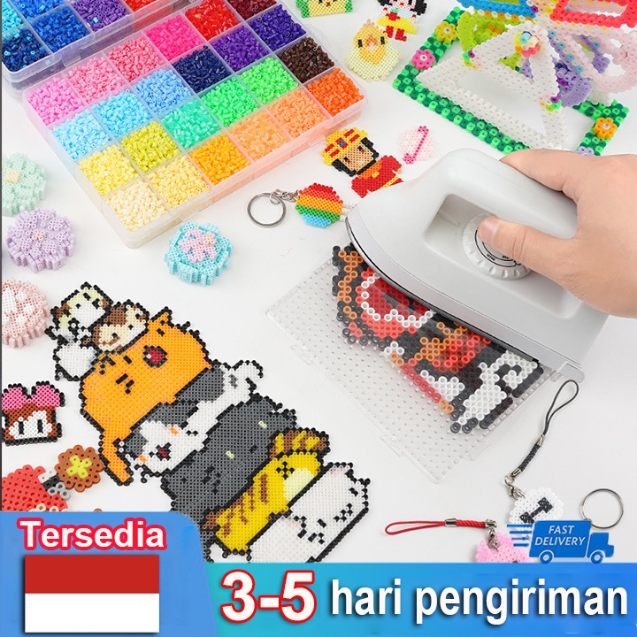 5.5 Mm DIY Perler Fuse Beads Kit Kerajinan Manik Set Pendidikan Kreatif Mainan DIY dengan Besi dan Aksesoris Hadiah