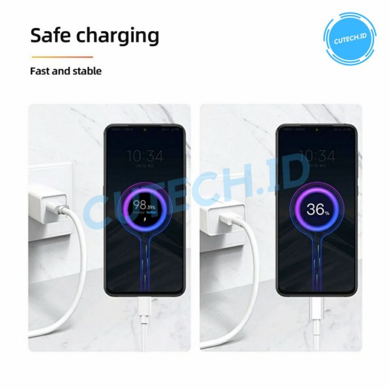 Kabel Data Charger Type C Xiaomi  POCO F3 X3 5A Support Turbo Charging 33Watt