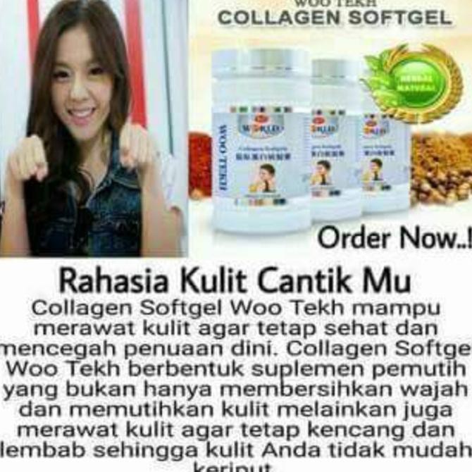 Ready Stock Pemutih Badan Collagen Softgels Wootekh Terbaik