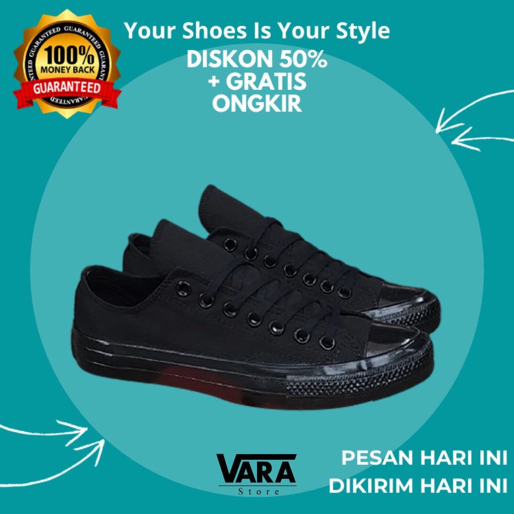 (BISA GRAB)  CONVERSE 70S LOW TRIPLE BLACK / SEPATU CONVERSE 70S / CONVERSE 70S ORIGINAL / CONVERSE