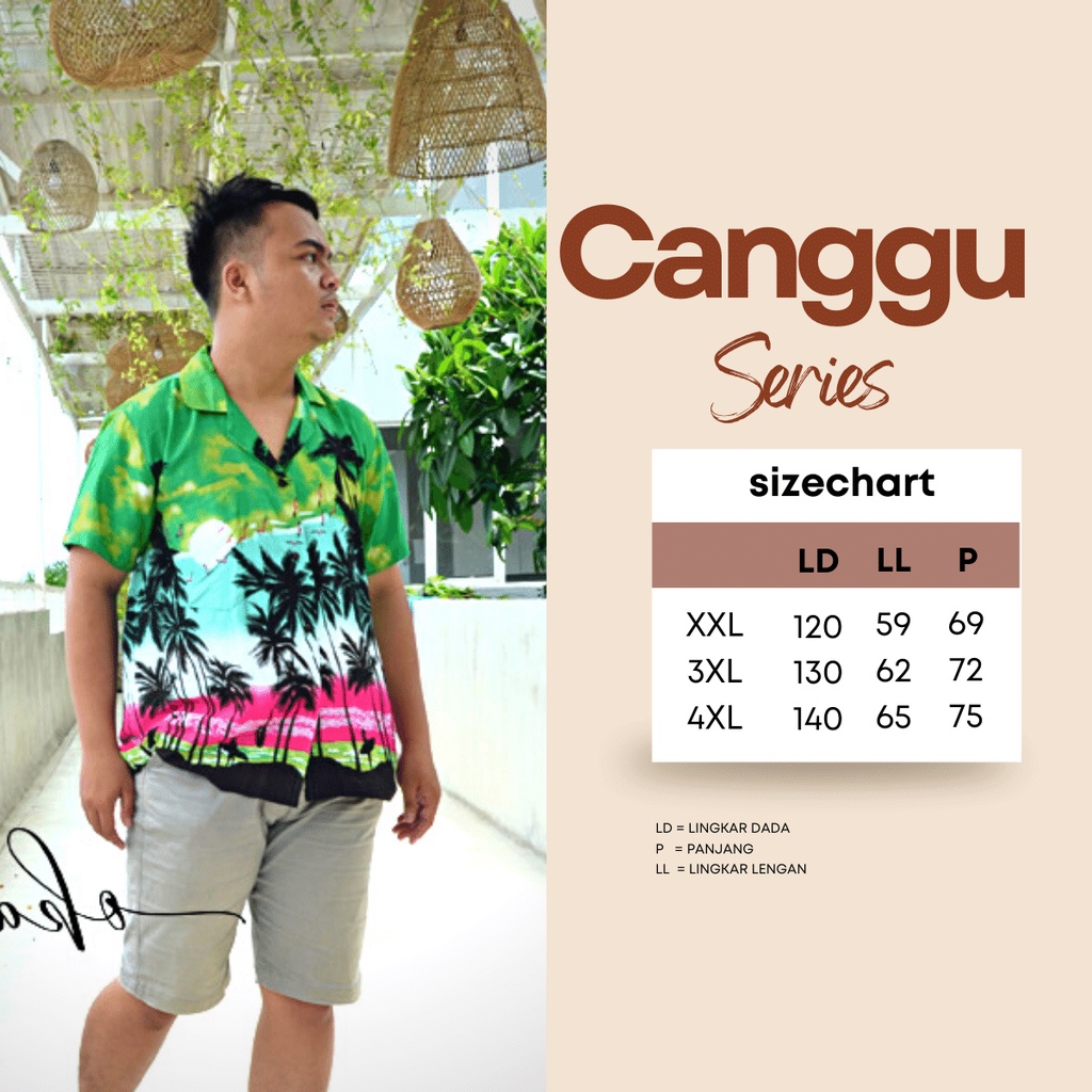 Balicihui Kemeja Pria Kemeja Canggu Series Kemeja Pantai Jumbo Plus Size Big Size