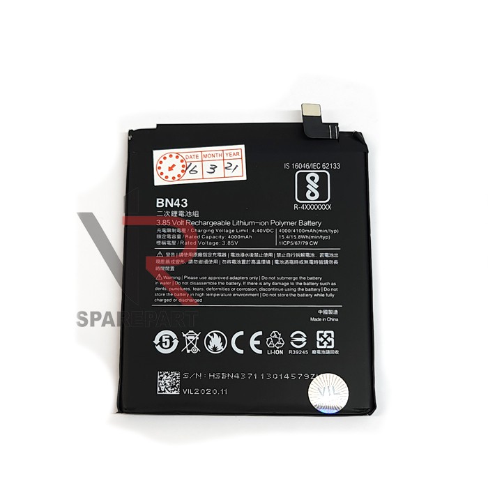 BATERAI XIAOMI REDMI NOTE 4X BN43 BATRE BATTERY