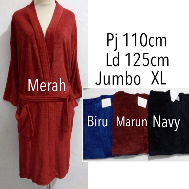 Kimono handuk polos/Handuk mandi/Piyama Kimono mandi Dewasa