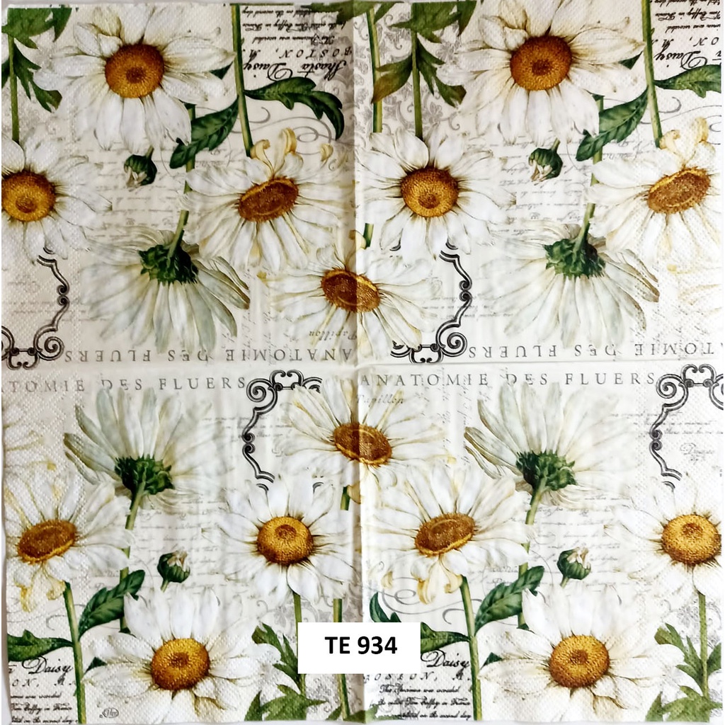 Tisu  Napkin Kerajinan  Decoupage Eropah 33X33 CM TE 934 TTS