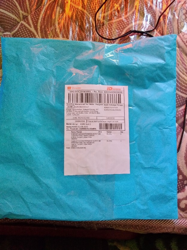 Kemeja Bahan Premium Motif Perisai Hijau Merah Batik Pekalongan Jawa Pria Murah