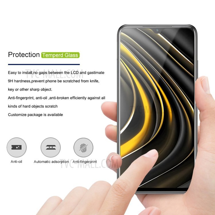 Mocolo 2.5D Full Glue Tempered Glass Xiaomi Poco M3 Screen Protector