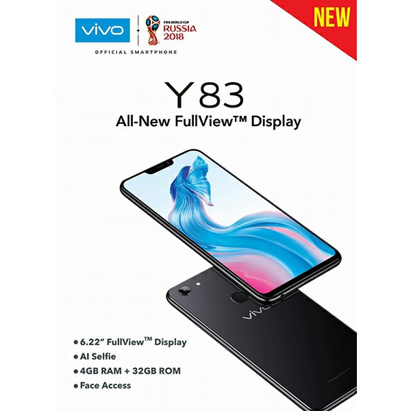 Vivo Y83 Ram 4GB Internal 32GB Garansi Resmi