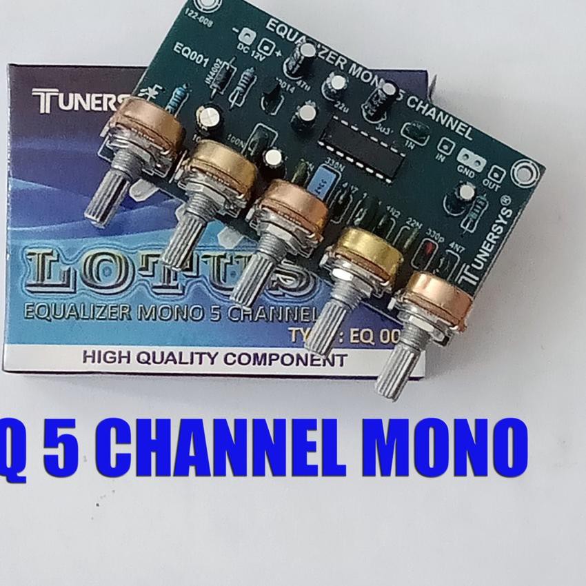*Promo* Kit Equalizer Mono 5 Ch Channel Potesio Putar