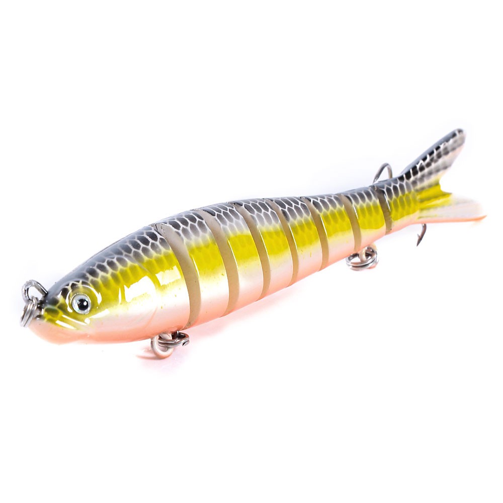 HENGJIA 1PCS 11.4G 27G Jointed Minnow Fishing Lure 8 Segment Umpan Pancing Swimbait Ikan Kecil Kail Memancing Kait