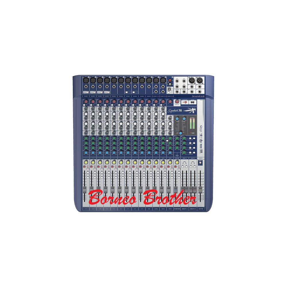 Mixer Soundcraft Signature 16 Signature16 Original 16 Channel Usb Interface