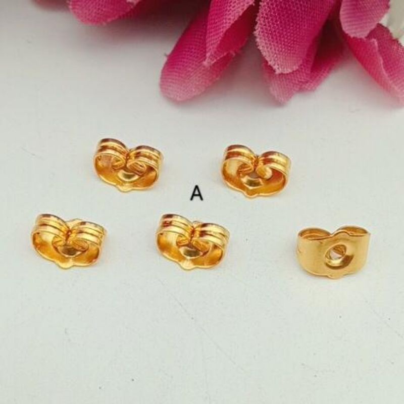mur sumbat anting/bagian belakang bahan lapis emas/harga perpcs