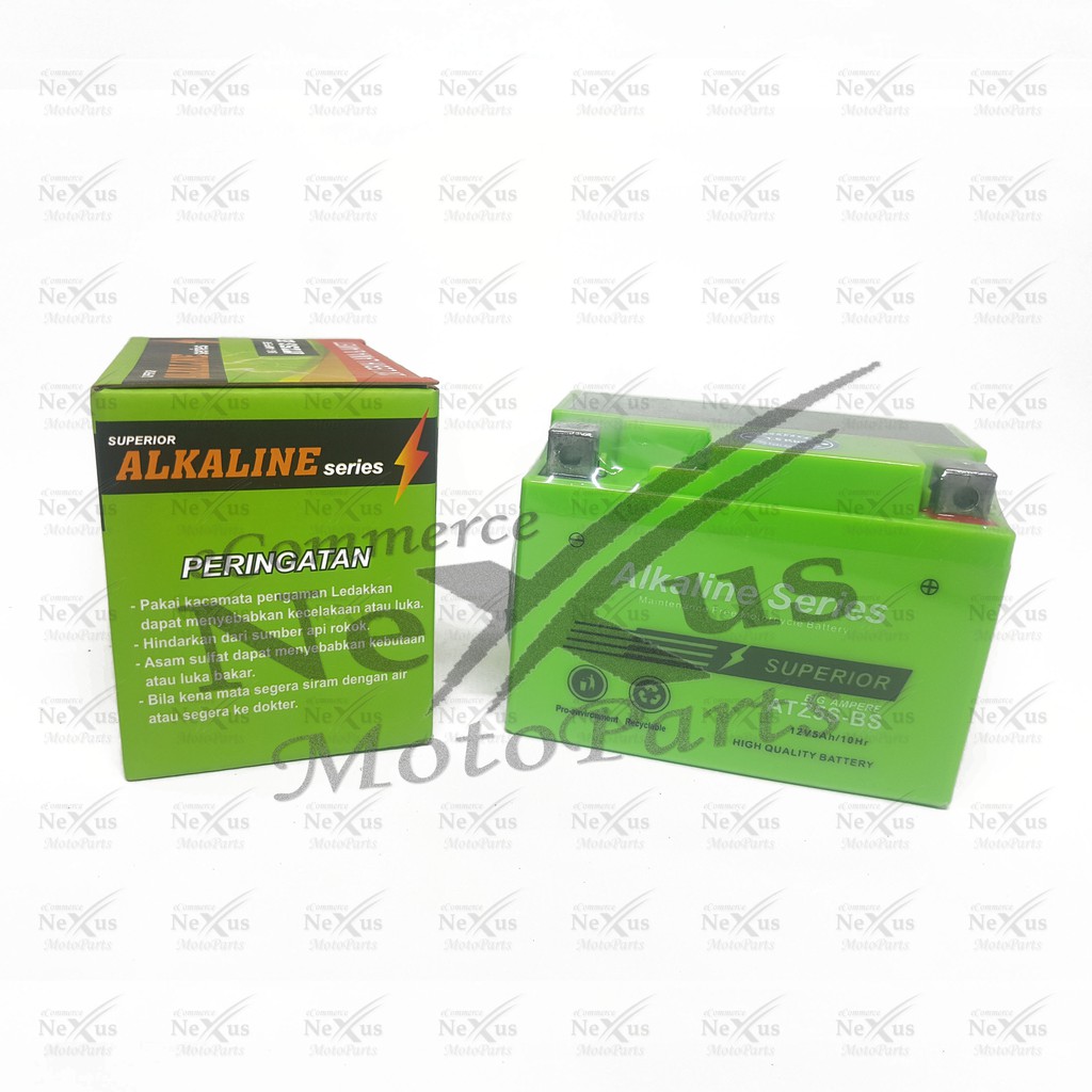 Aki Motor Grandcell Alkaline ATZ5S-BS  GTZ4V YTZ4V YB4L GTZ5S YTZ5S ATZ5F 12V 5Ah Karisma Beat Mio