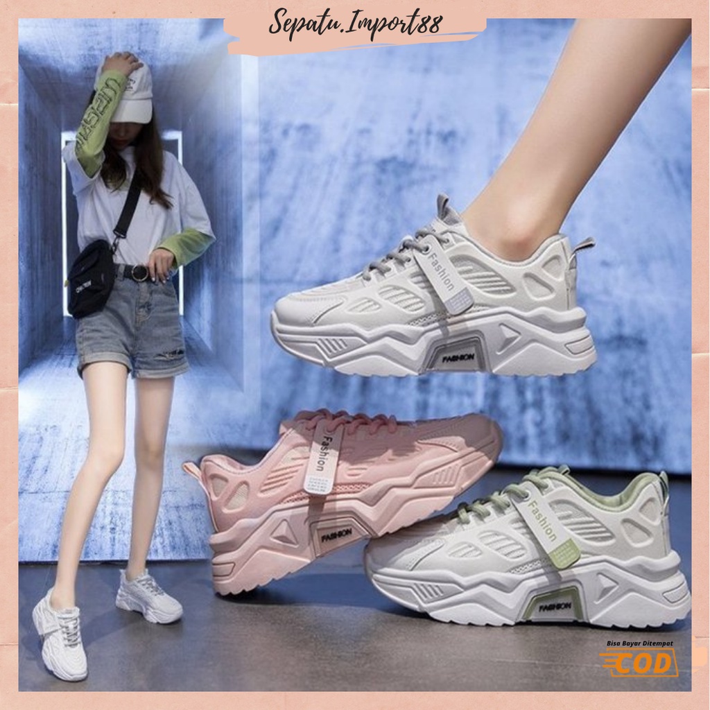 T-11 SEPATU WANITA FASHION SP-081 MODEL KOREA SEPATU SNEAKER IMPORT