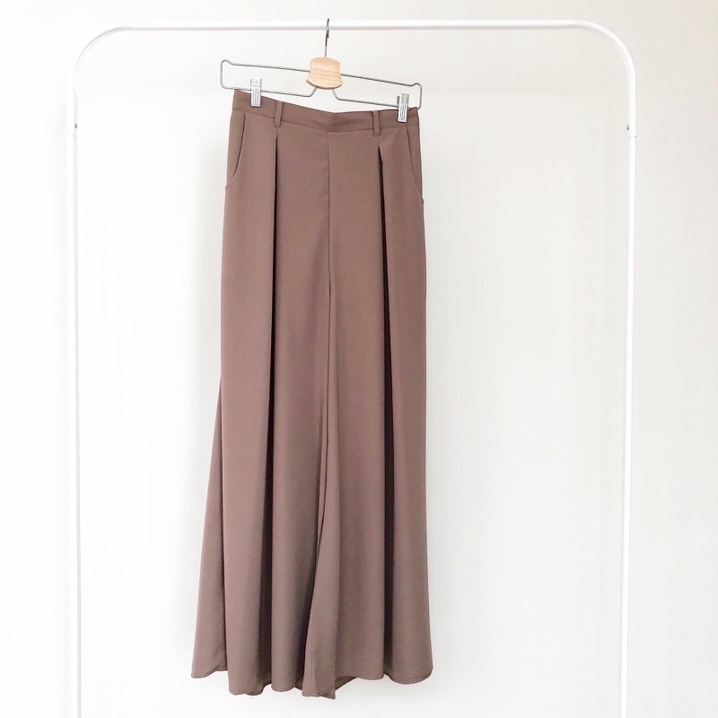 Skipper Blouse + Widepants (dijual terpisah)-Widepants Mocha