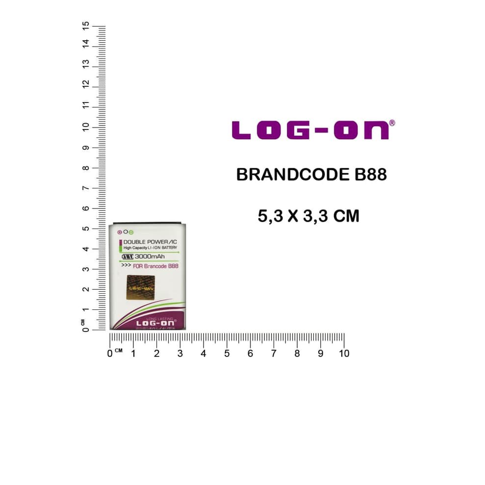 BATERAI BRANDCODE B88 - B-88 - LOG ON DOUBLE POWER BATTERY BATRE