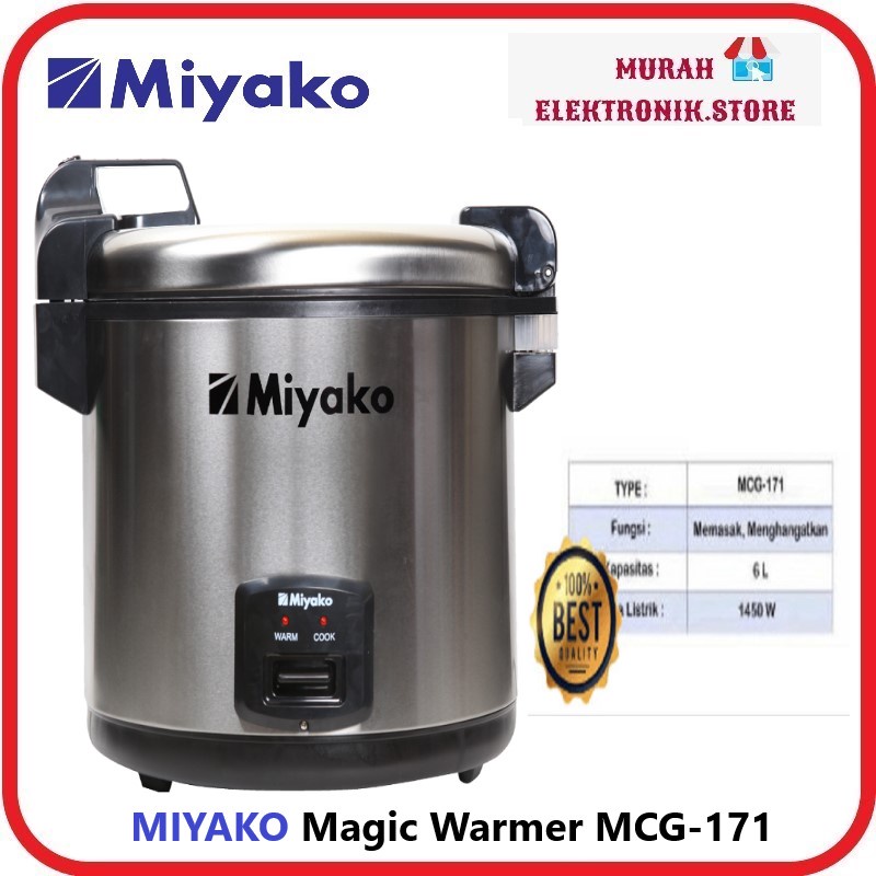 Miyako MCG 171 penanak nasi jumbo 6 Liter magicom rice cooker jumbo