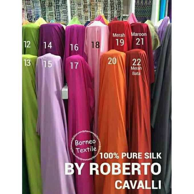 promo kain satin roberto cavalli /bahan gamis /furing kebaya /kain roberto terbaru