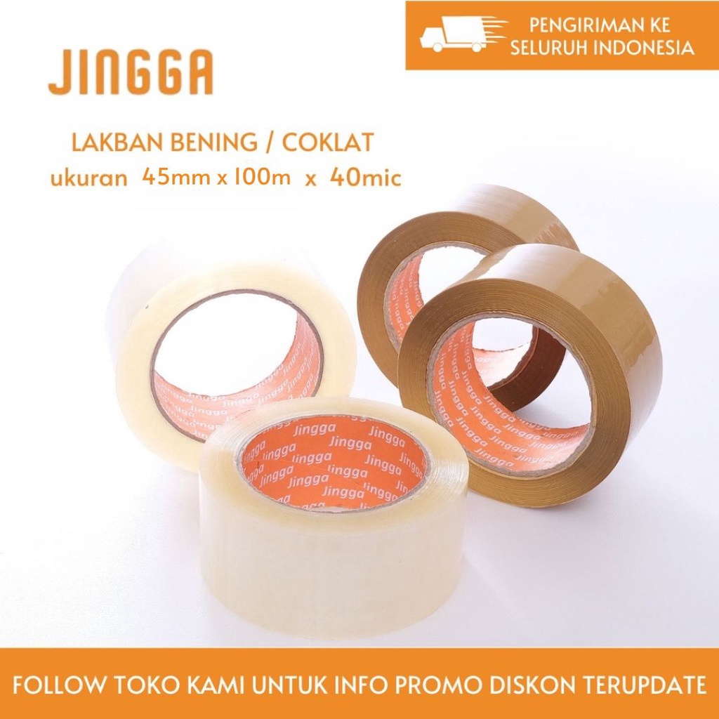 

Lakban Bening / OPP Tape Clear 45mm x 100m (40 micron)