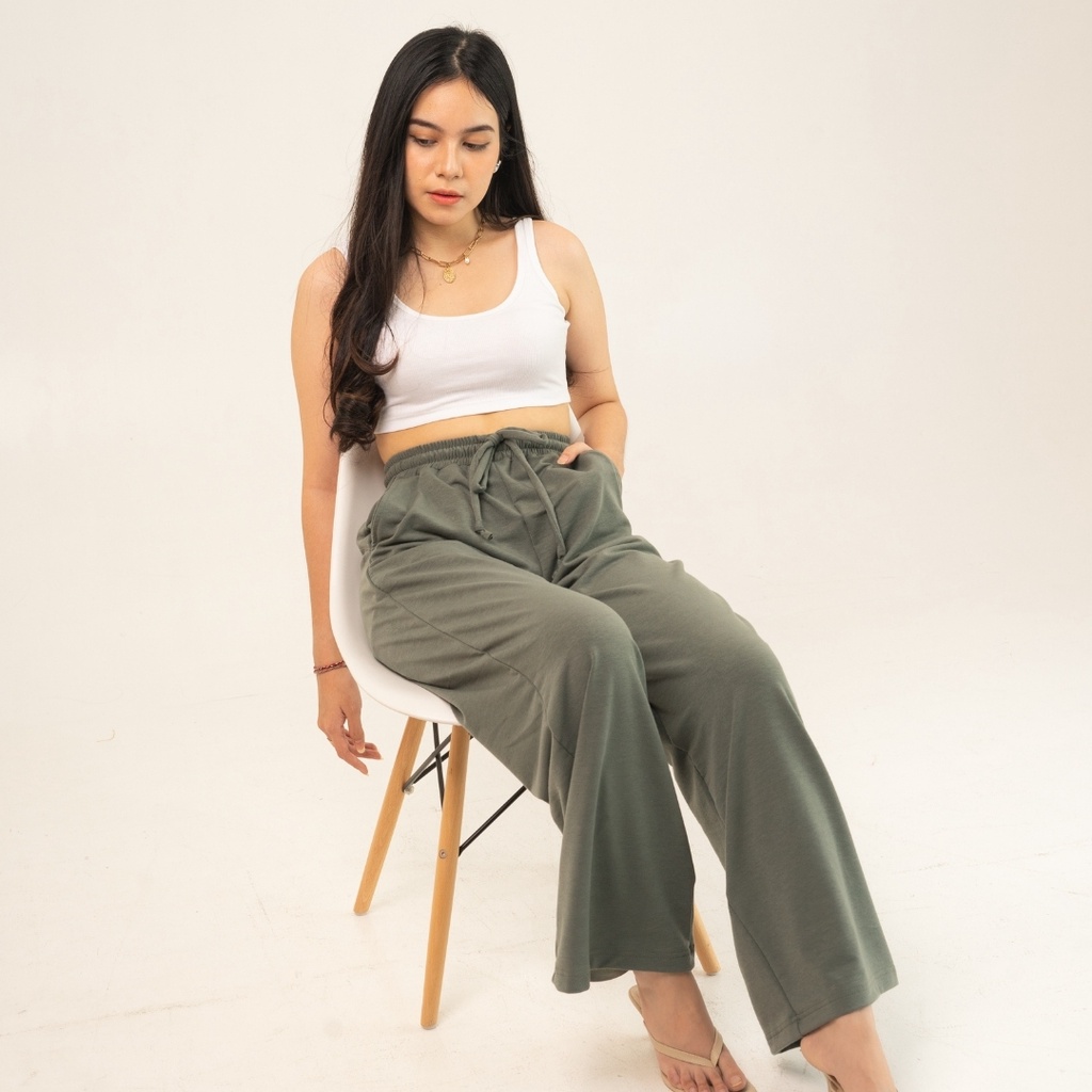 AIJO | Jolly Cullote 2 | Kulot Panjang Babyterry-Tealgreen