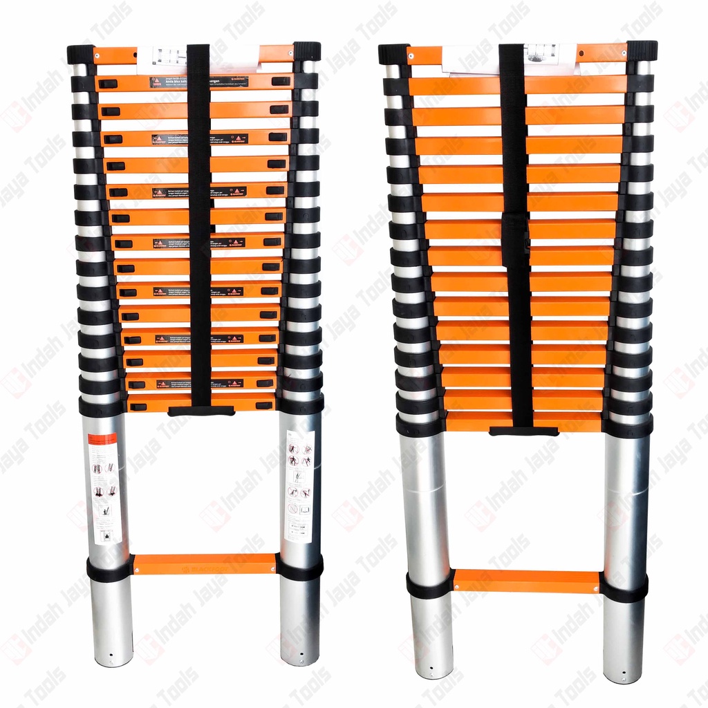 BLACKFOOT Tangga TELESKOPIK SINGLE 6 M Lipat Alumunium Meter Telescopic Ladder