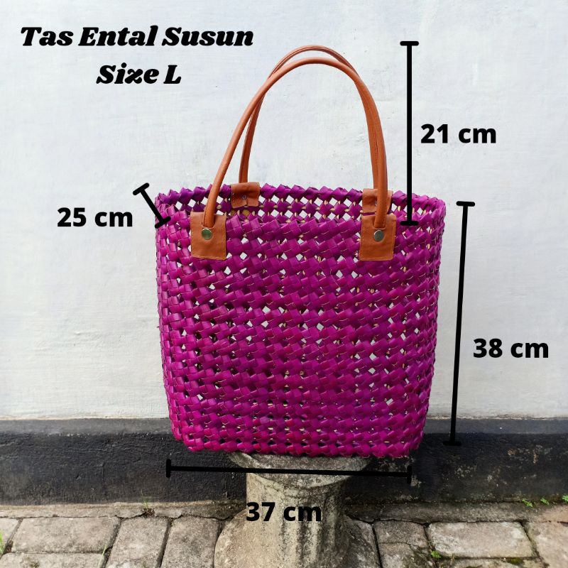 Tas Ental 3 Susun / Kerajinan Tas Khas Bali / Oleh-oleh Tas Bali / Tas Bali Murah / Tas Murah Khas Bali / Totebag Klasik / Tas Shopping Murah / Craft Dewata / Set Tas Hampers / Hampers Tas Murah / Tas Custom Bali