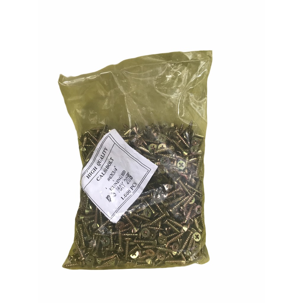 Sekrup Grc 6 X 3/4 Inch Per 100 Pieces