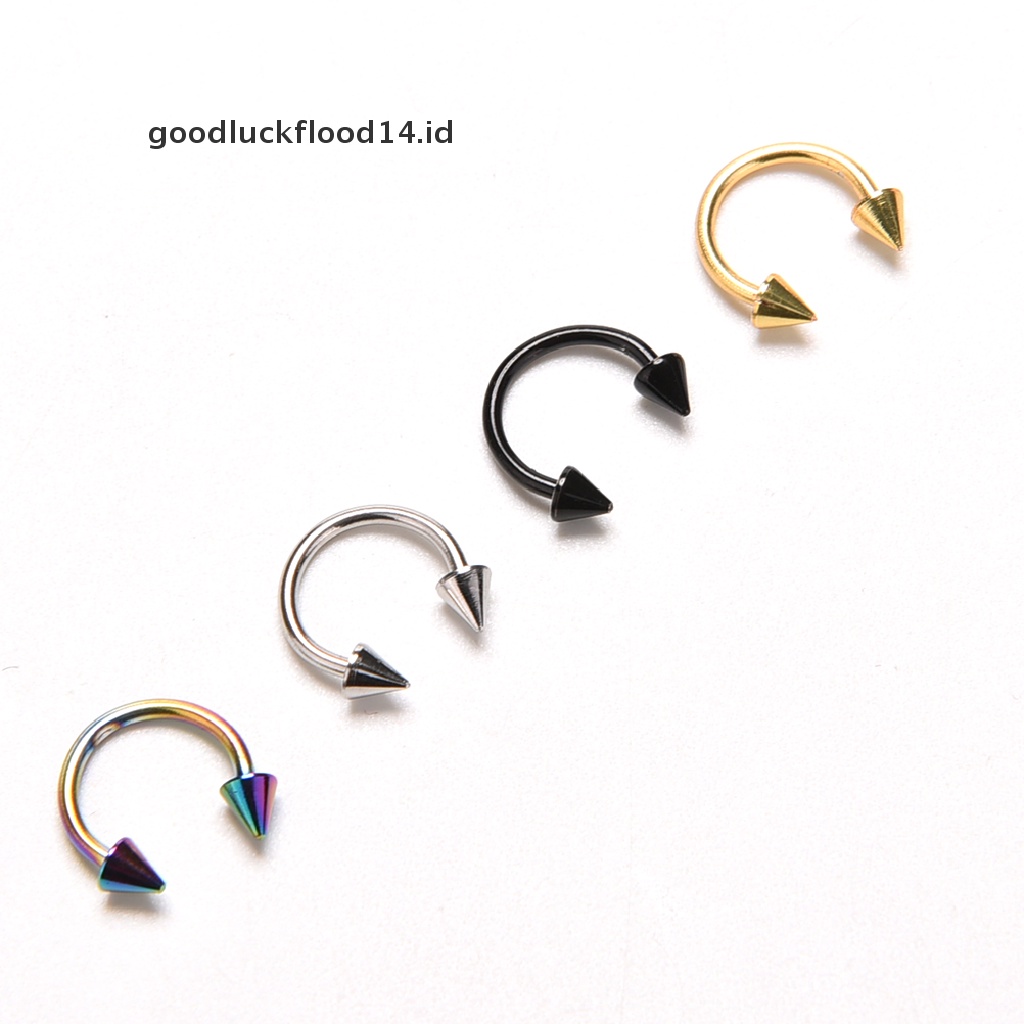 [OOID] 1X Stainless Steel Body Jewelry Horseshoe Nose Piercing Septum Lip Ring New ID