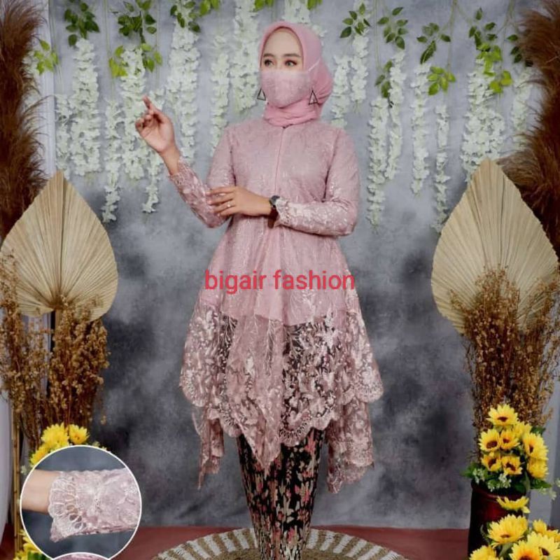 KEBAYA TUNIK MAURI MODERN/KEBAYA TUNIK JUBRAI  BUSUI FRIENDLY/KEBAYA BAHAN TULLE/KEBAYA PESTA by BA