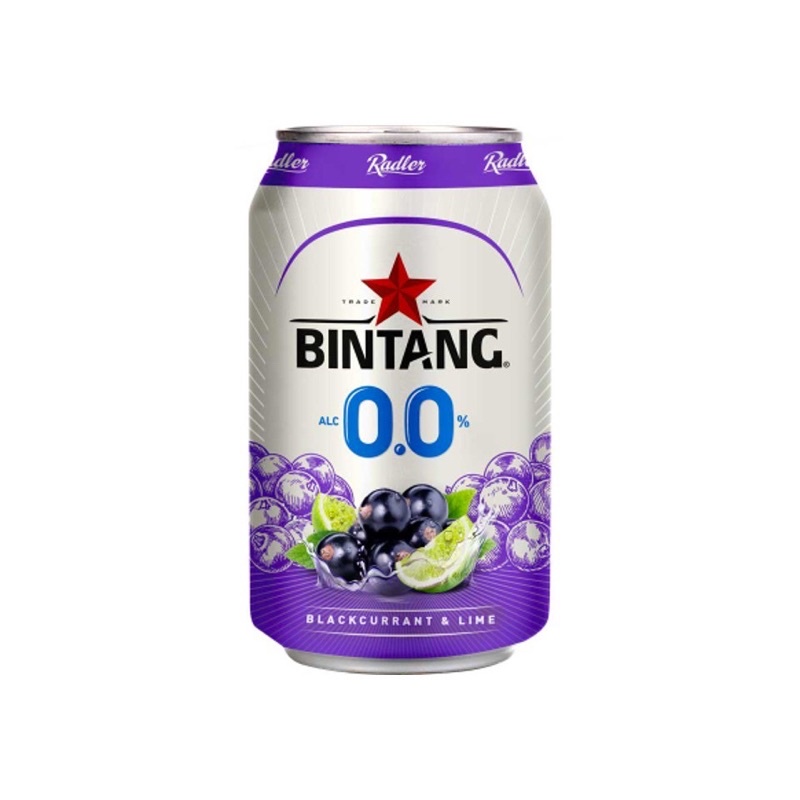 Bintang Radler 0.0% Blackcurrant & Lime Can 330ml