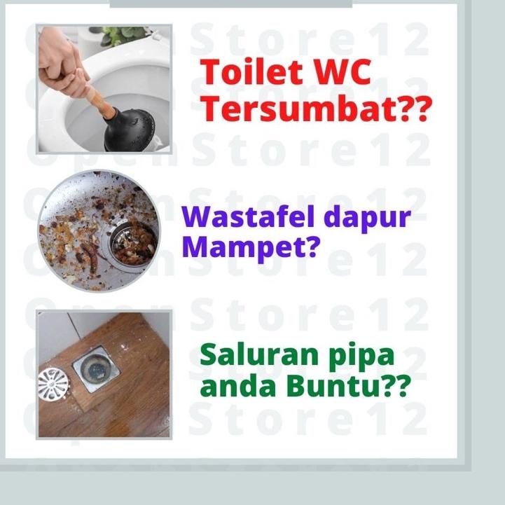 【TERMURAH】 Anti Sumbat Pipa Mampet - Saluran Air Wastafel WC Kloset - Bubuk Penghancur Kotoran Salur