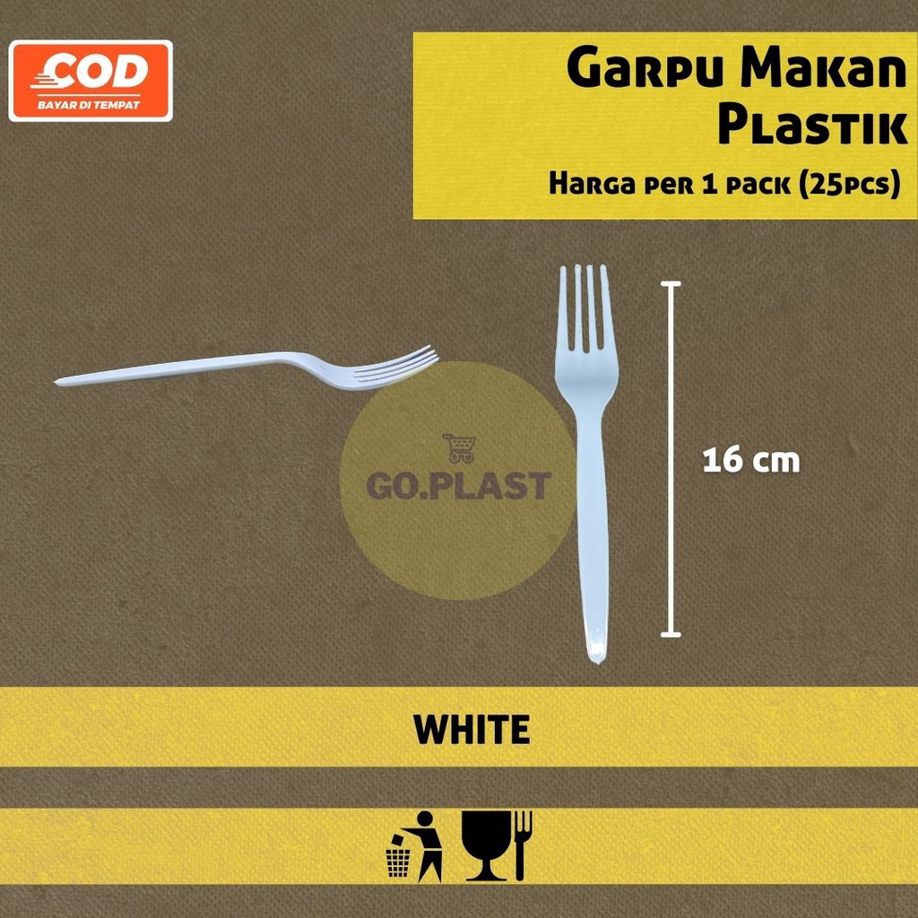 [25PCS] THREESTAR SENDOK MAKAN PLASTIK