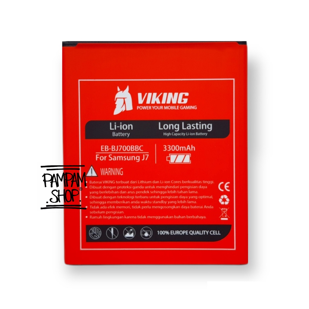 Baterai VIKING Double Power Samsung Galaxy J7 2015 J7 Core J701 Duo J4 J400 2018 On7 J700 J700F J720 Original Batre Batrai Battery HP Handphone Ori On 7