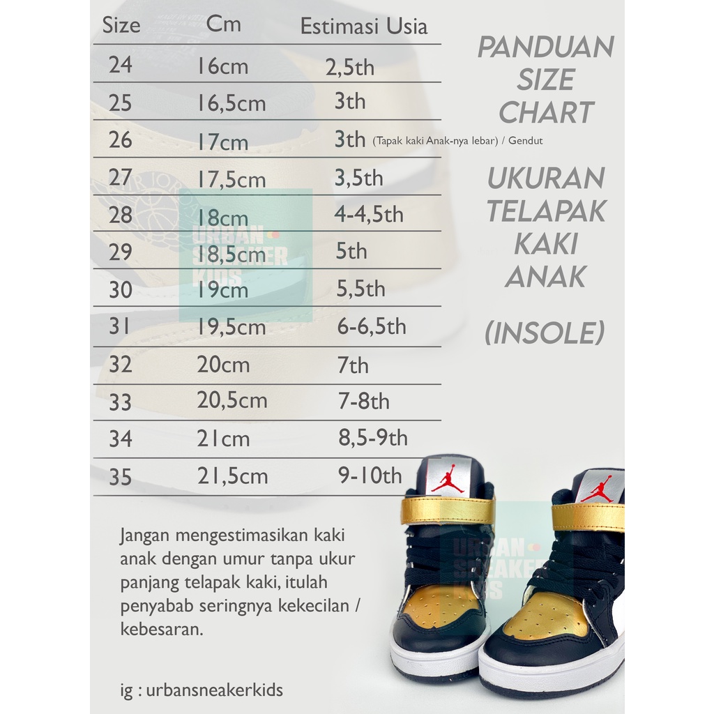 Sepatu Anak Laki Laki Warna Hitam Gold Sneakers Import Usia 3-10 Tahun - Urban Sneaker Kids