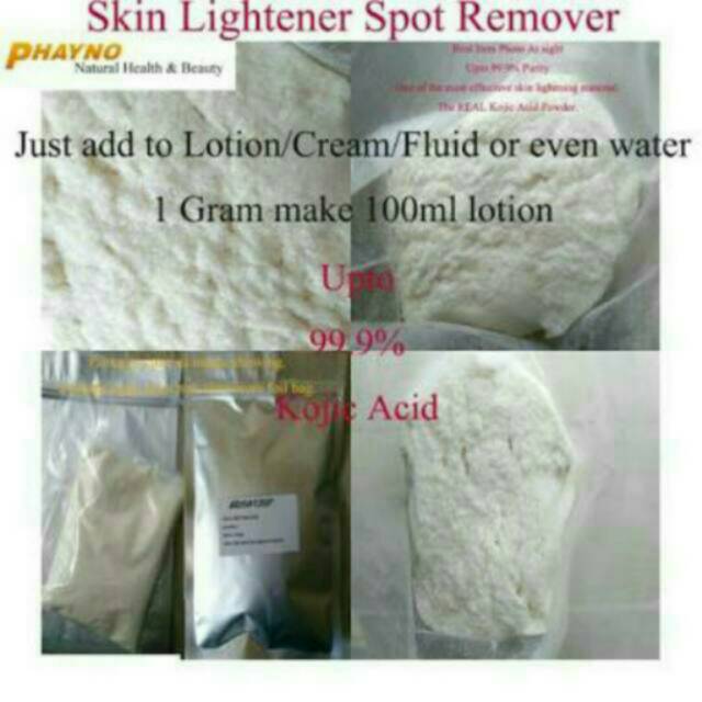 MADE CANADA DOSIS KERAS Isi 5gr kojic acid 100% murni untuk campuran bahan kosmetik AMAN AMPUH ORI