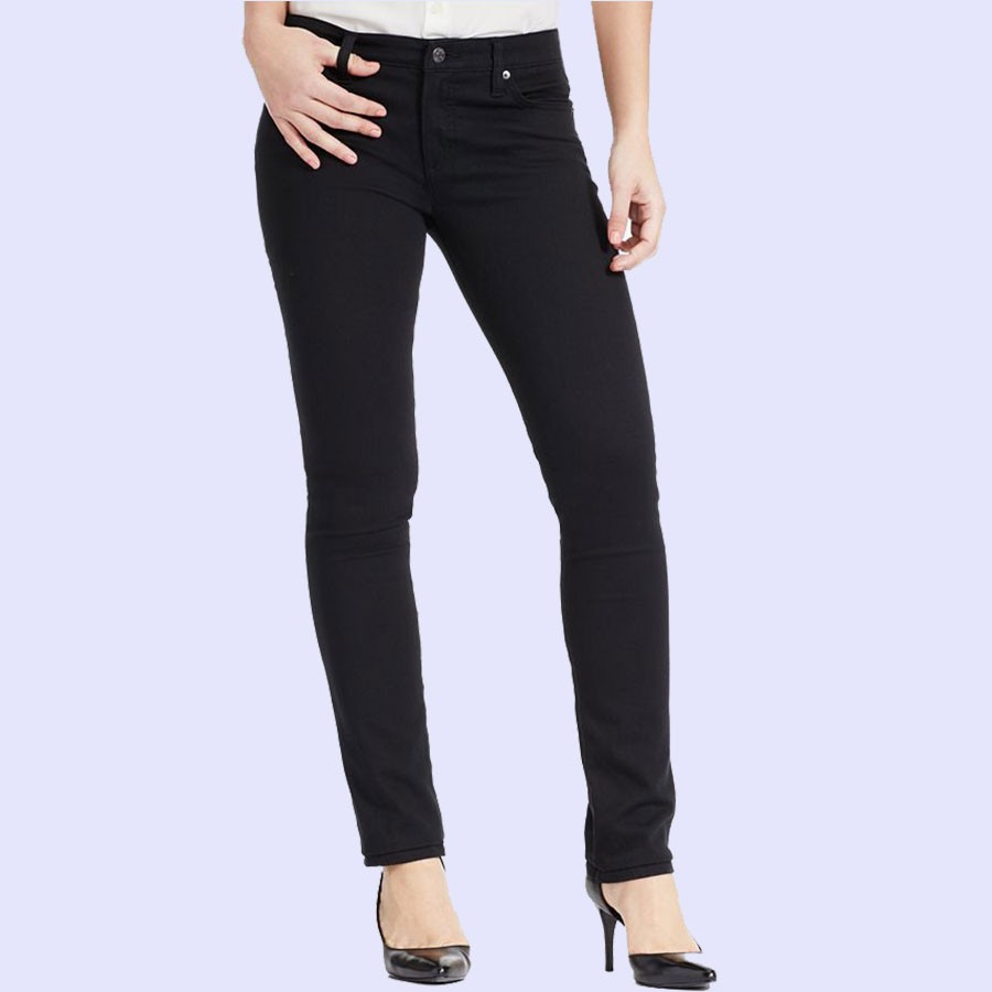 [EB] Lauren2106 Premier Denim Black - HM Ankle Length Slacks Regular Waist Pants Trouser celana