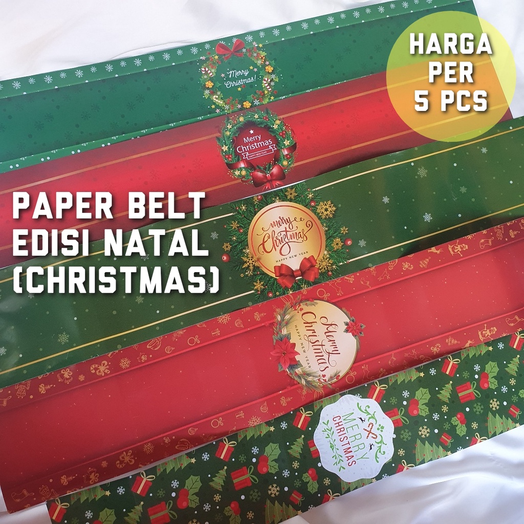 

(5 pcs) Paperbelt Label Dus Hampers Toples Natal Christmas Imlek Lebaran Idul Fitri ramadhan