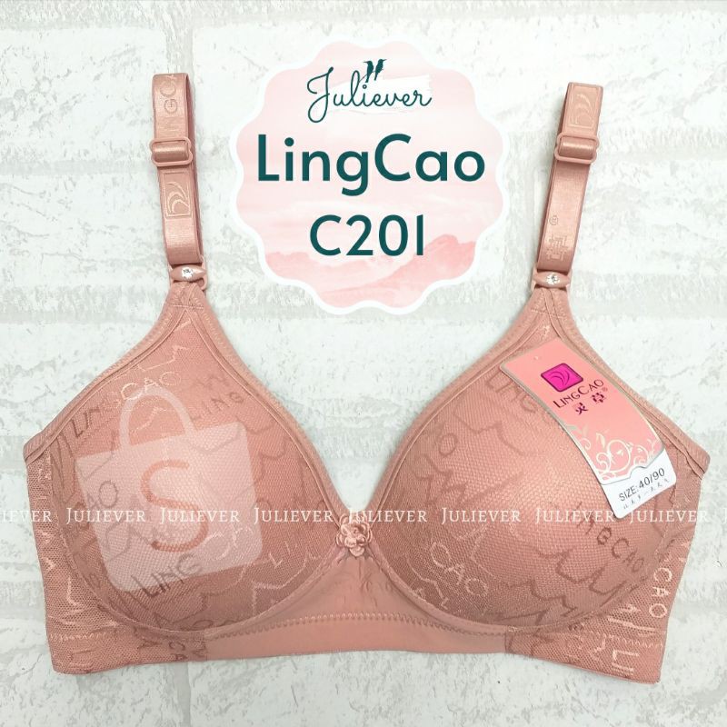 C201 Lingcao CUP SEDANG Kait 3 Tanpa Kawat | Bra Lingcao CUP B BH Lingcao | REALPICT❗