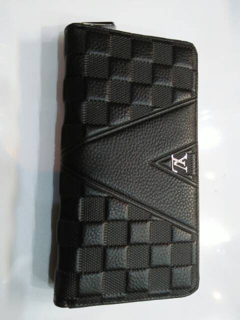 Dompet kulit asli import 1 resleting