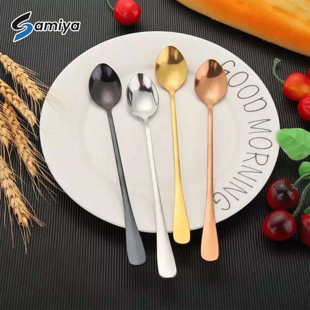 sendok teh panjang / long tea spoon / sendok teh warna korea / dessert spoon