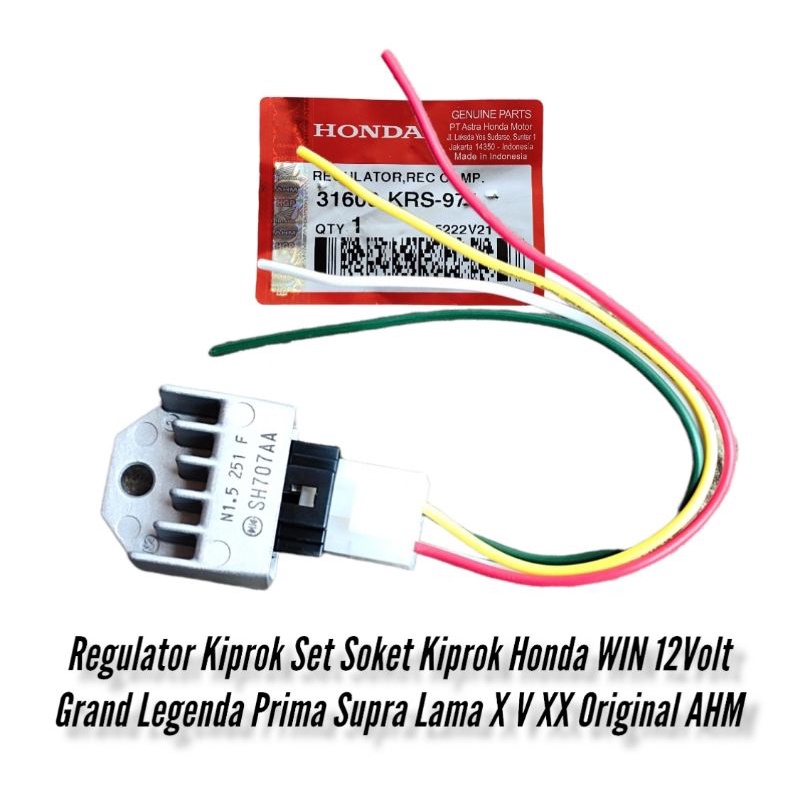 Regulator Kiprok set Soket Socket Rubah 12volt Honda Win grand Bulus Impressa Legenda Prima Supra La