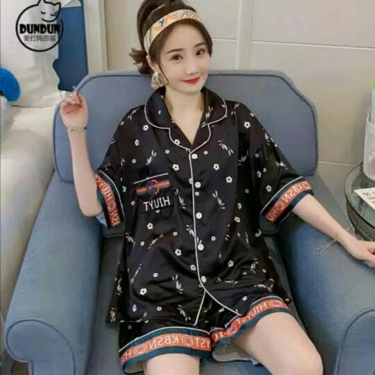 Piyama Hotpants Kerah Satin / Piyama Kerah Satin / Piyama Hotpants Satin