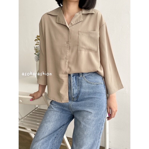 ASOKA Adele Shirt 337 - Kemeja Wanita - Kemeja Kasual Kerja Casual