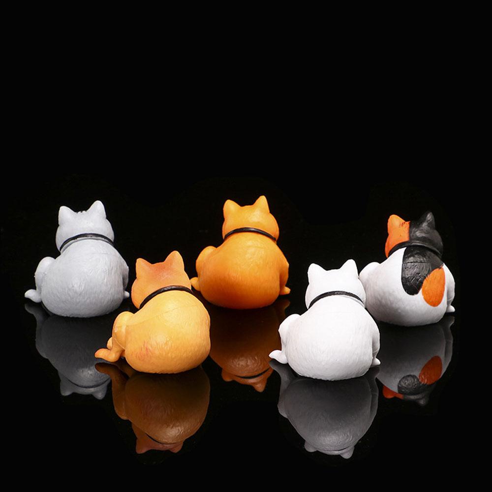 [Elegan] Kucing Action Figure Kucing PVC 5pcs/set Anime Mainan Lucu Dekorasi Rumah Patung Kecil Kartun Ornamen