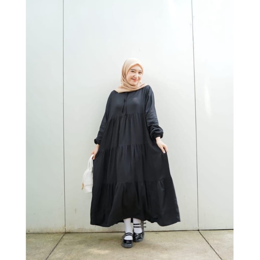 TUNIK LONG DRESS MORVIA TUNICA TERBARU KEKINIAN MATT RAYON ADEM