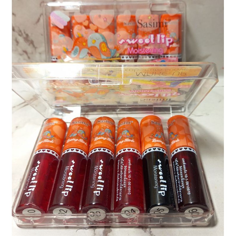PROMO BESAR 1MIKA 6PCS LIP TINT MATTE LUCKY RABBIT | SWEET LIP SASIMI NO. S906 | S910