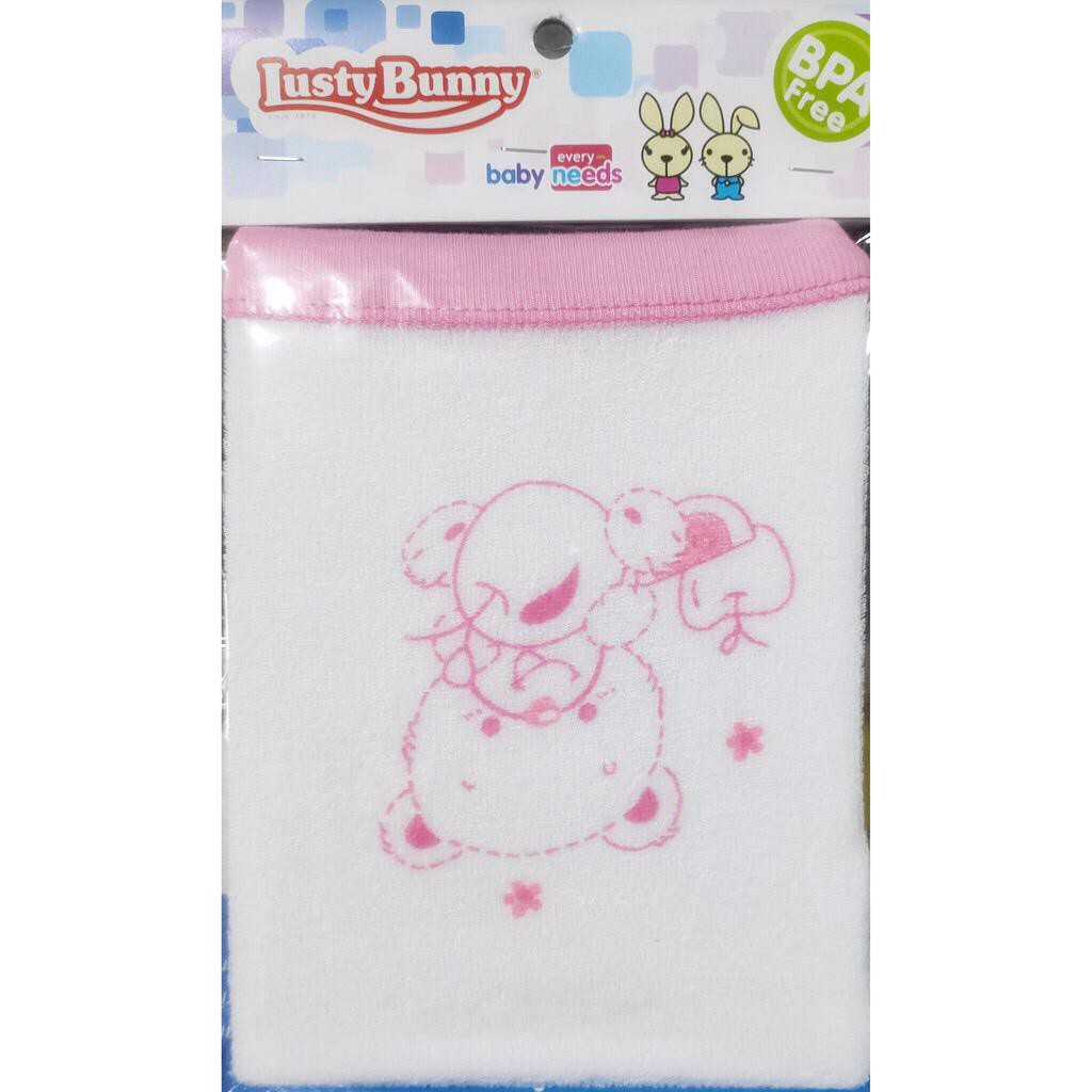 BUNNY Washlap Kotak Putih (WH3587) / waslap bayi / palmerhaus / waslap mandi / handuk mandi / handuk bayi / palmerhaus