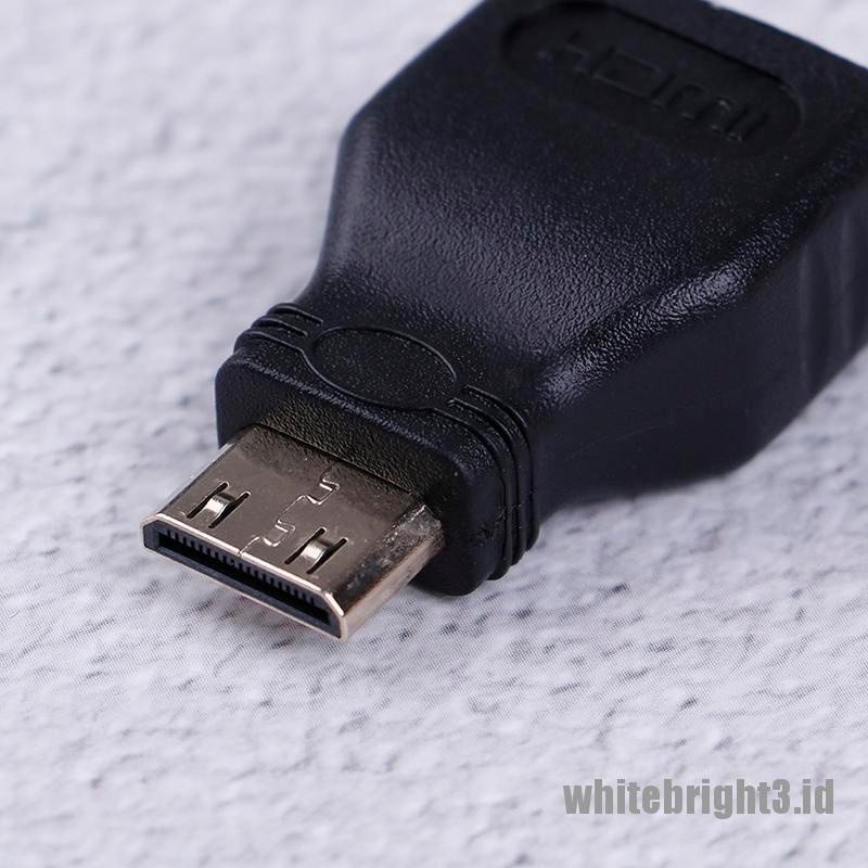 &lt; White3 &gt; Adapter converter hdmi 1.4 female jack Ke mini hdmi male